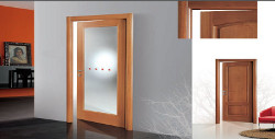 porta porte per interno tutta  in legno su misura inox